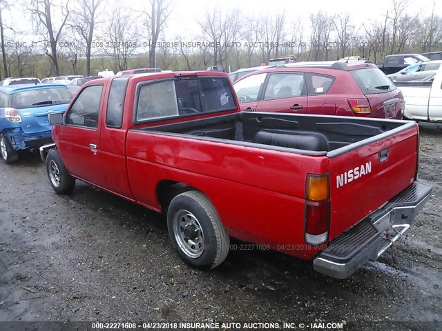 1N6SD16S9SC302574 - 1995 NISSAN TRUCK KING CAB XE RED photo 3