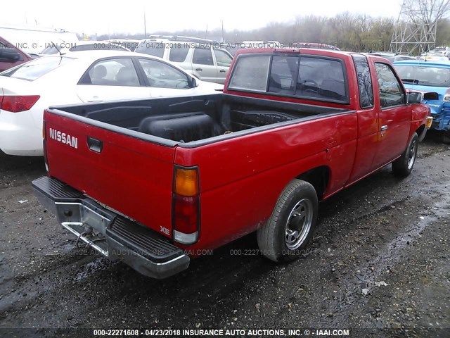 1N6SD16S9SC302574 - 1995 NISSAN TRUCK KING CAB XE RED photo 4