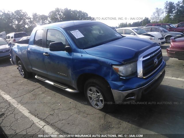 5TFRU5F18AX021244 - 2010 TOYOTA TUNDRA DOUBLE CAB SR5 BLUE photo 1