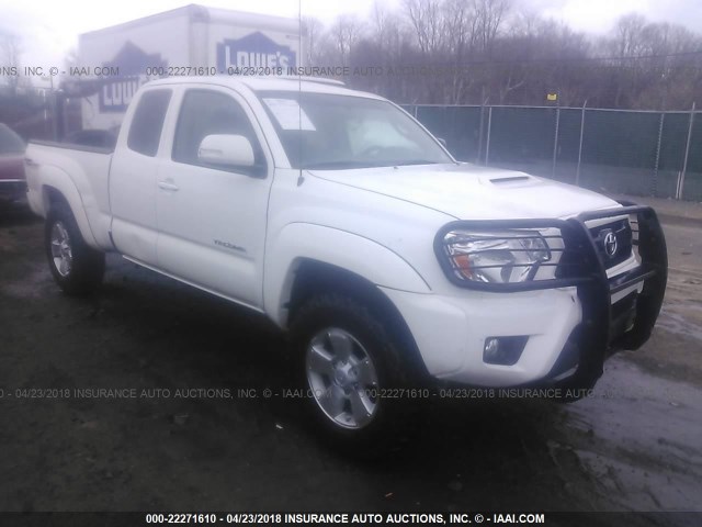 5TFUU4EN5FX142166 - 2015 TOYOTA TACOMA ACCESS CAB/TRD PRO WHITE photo 1