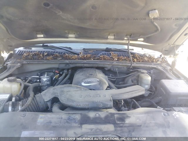 3GNFK16Z22G351255 - 2002 CHEVROLET SUBURBAN K1500 TAN photo 10