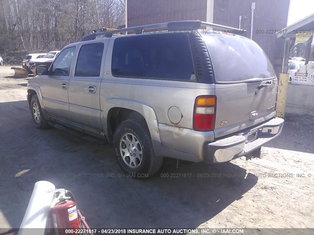 3GNFK16Z22G351255 - 2002 CHEVROLET SUBURBAN K1500 TAN photo 3