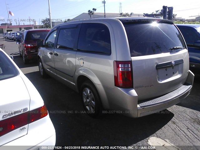 2D8HN44H08R763909 - 2008 DODGE GRAND CARAVAN SE GOLD photo 3