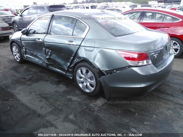 1HGCP3F87AA014627 - 2010 HONDA ACCORD EXL TEAL photo 3