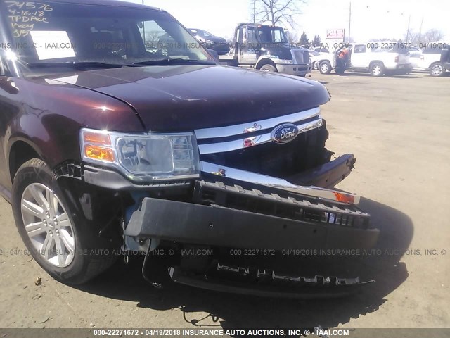 2FMGK5BC2ABA88087 - 2010 FORD FLEX SE BURGUNDY photo 6