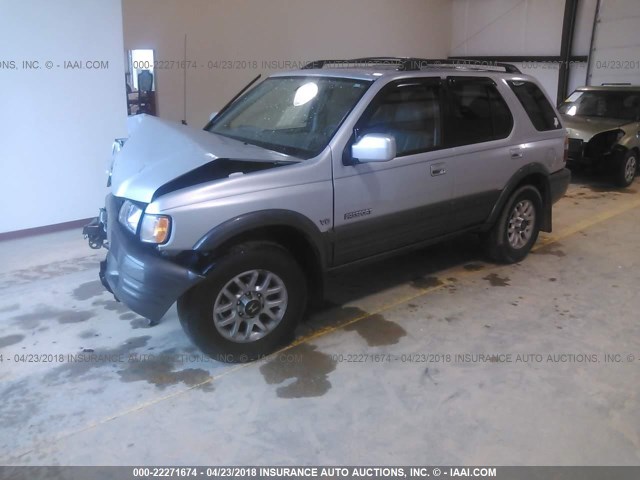 4S6DM58W0Y4410865 - 2000 HONDA PASSPORT EX/LX Արծաթագույն լուսանկար 2