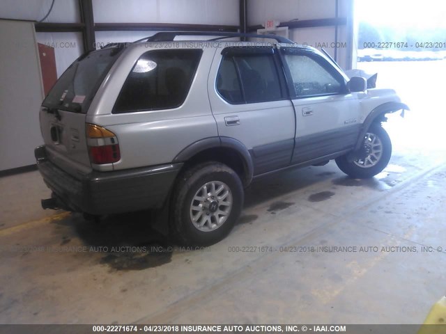 4S6DM58W0Y4410865 - 2000 HONDA PASSPORT EX/LX Արծաթագույն լուսանկար 4