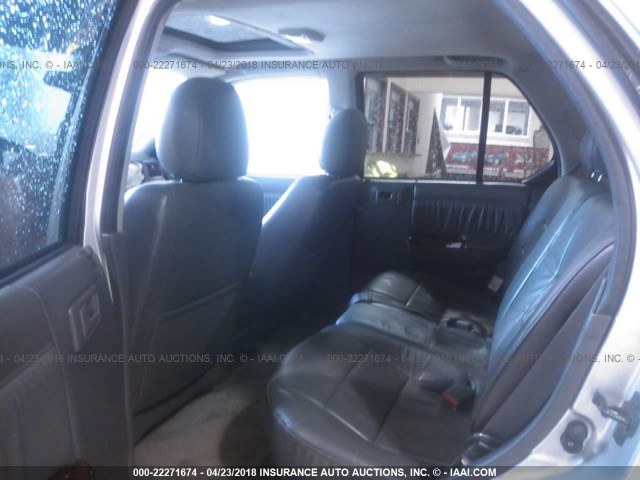 4S6DM58W0Y4410865 - 2000 HONDA PASSPORT EX/LX Արծաթագույն լուսանկար 8