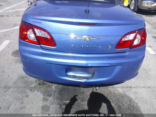 1C3LC45K28N209331 - 2008 CHRYSLER SEBRING BLUE photo 6