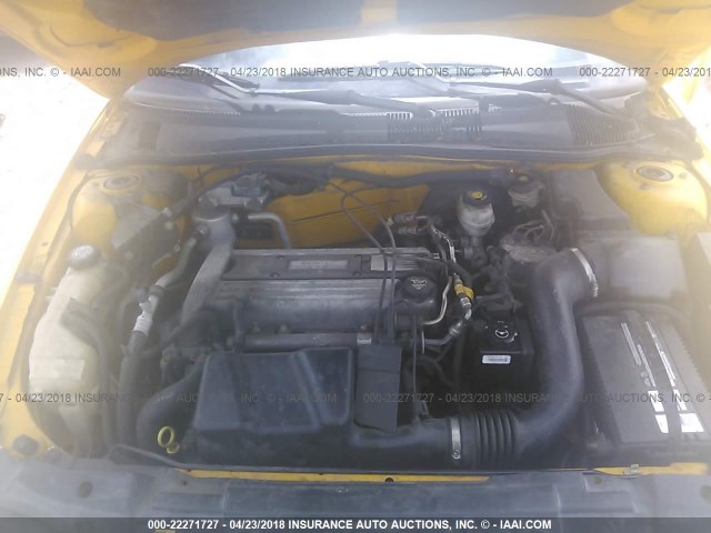 1G1JH14F437206010 - 2003 CHEVROLET CAVALIER LS SPORT YELLOW photo 10