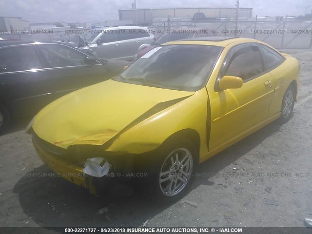 1G1JH14F437206010 - 2003 CHEVROLET CAVALIER LS SPORT YELLOW photo 2