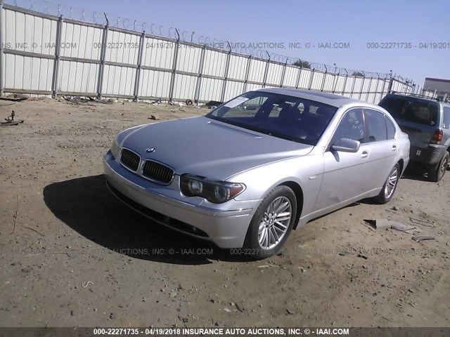 WBAGN63534DS55151 - 2004 BMW 745 LI SILVER photo 2