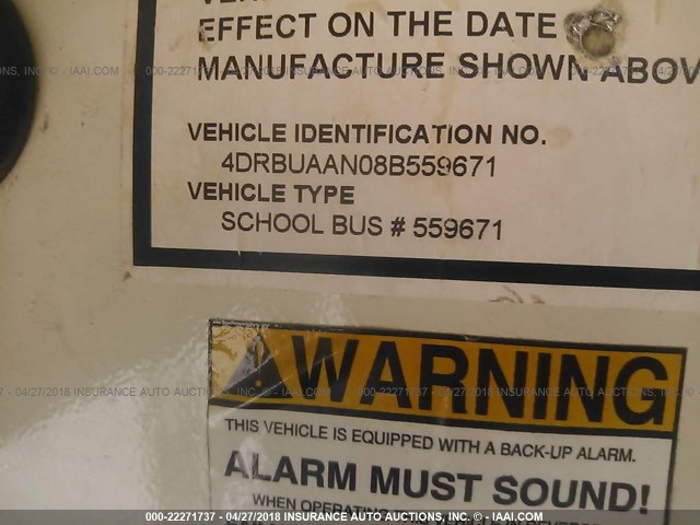 4DRBVAAN08B559671 - 2008 IC CORPORATION 3000 黄色 照片 9