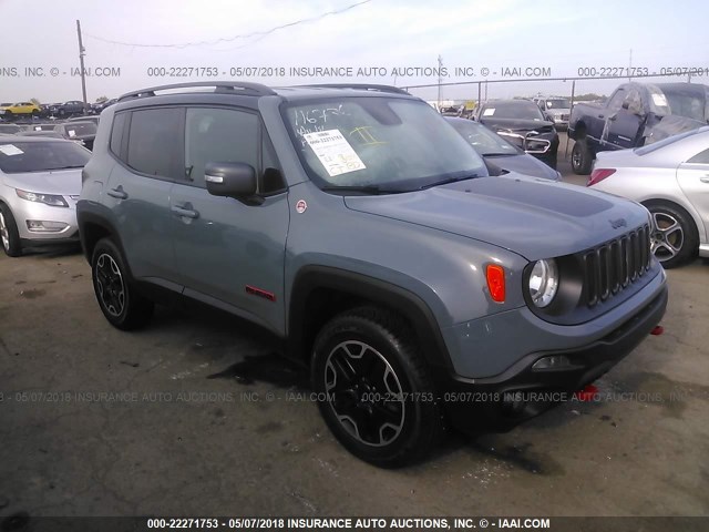 ZACCJBCT8GPD72802 - 2016 JEEP RENEGADE TRAILHAWK Light Blue photo 1