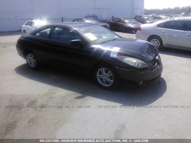 4T1CE38P54U811904 - 2004 TOYOTA CAMRY SOLARA SE/SLE BLACK photo 1