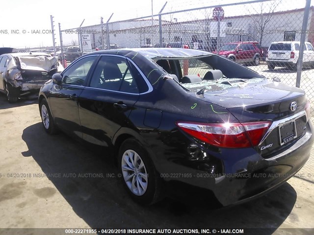4T4BF1FK1FR469994 - 2015 TOYOTA CAMRY LE/XLE/SE/XSE BLACK photo 3