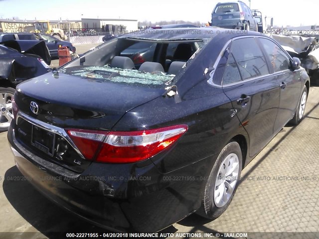 4T4BF1FK1FR469994 - 2015 TOYOTA CAMRY LE/XLE/SE/XSE BLACK photo 4