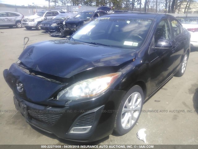 JM1BL1U64B1441471 - 2011 MAZDA 3 S BLACK photo 2