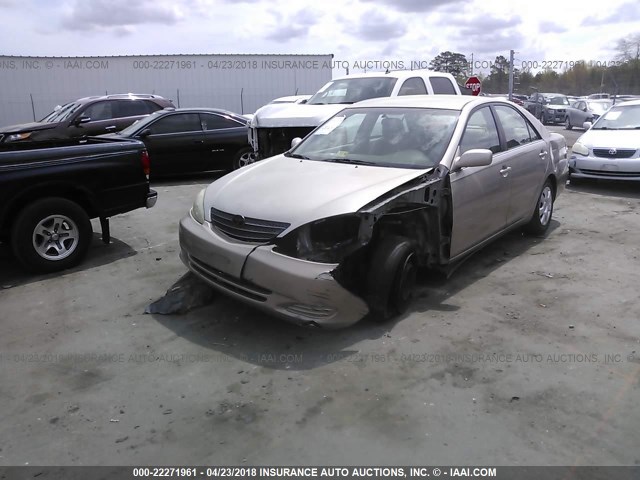 4T1BE32K23U242601 - 2003 TOYOTA CAMRY LE/XLE/SE TAN photo 2