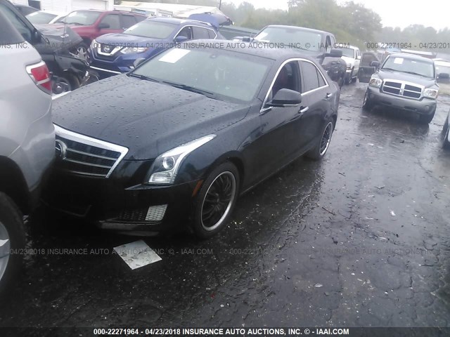 1G6AB5RXXD0128153 - 2013 CADILLAC ATS LUXURY BLACK photo 2