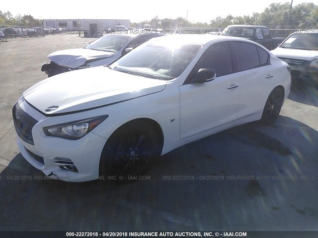 JN1BV7AP1FM330703 - 2015 INFINITI Q50 PREMIUM/SPORT WHITE photo 2