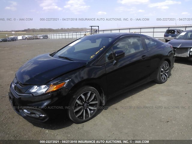 2HGFG3B03FH529131 - 2015 HONDA CIVIC EXL BLACK photo 2