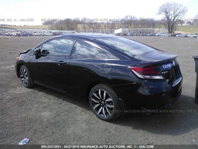 2HGFG3B03FH529131 - 2015 HONDA CIVIC EXL BLACK photo 3