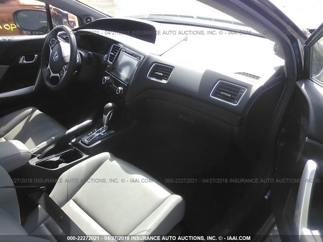 2HGFG3B03FH529131 - 2015 HONDA CIVIC EXL BLACK photo 5