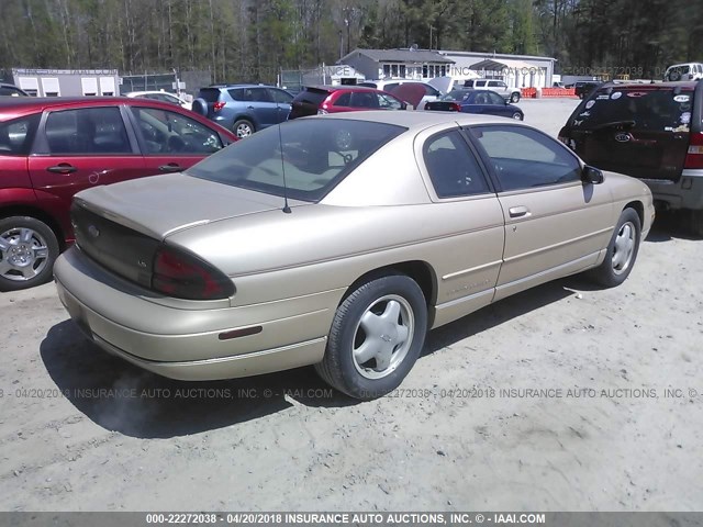 2G1WW12M7W9163346 - 1998 CHEVROLET MONTE CARLO LS GOLD photo 4