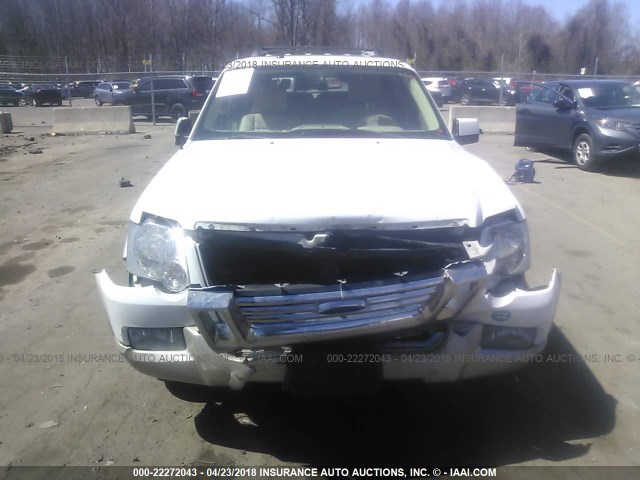 1FMEU74E16UB45912 - 2006 FORD EXPLORER EDDIE BAUER WHITE photo 6