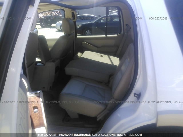 1FMEU74E16UB45912 - 2006 FORD EXPLORER EDDIE BAUER WHITE photo 8