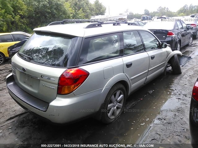 4S4BP61C477310116 - 2007 SUBARU LEGACY OUTBACK 2.5I SILVER photo 4