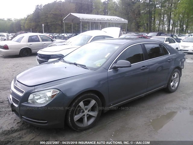 1G1ZH57B294257986 - 2009 CHEVROLET MALIBU 1LT GRAY photo 2