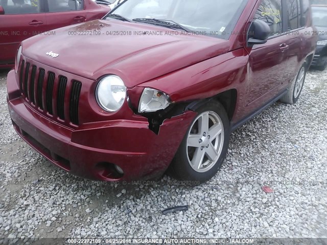 1J4NT4FA8AD504837 - 2010 JEEP COMPASS SPORT MAROON photo 6