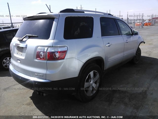 1GKKVRED0CJ357711 - 2012 GMC ACADIA SLT-1 SILVER photo 4