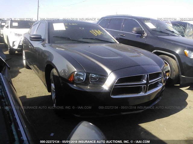 2C3CDXBG1DH555548 - 2013 DODGE CHARGER SE GRAY photo 1