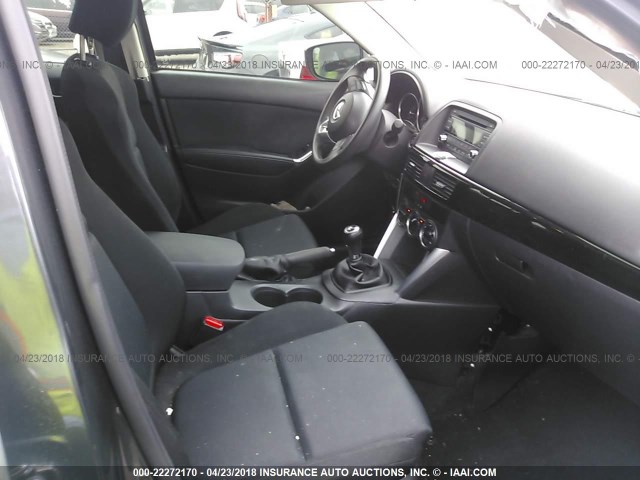 JM3KE2BE7F0493352 - 2015 MAZDA CX-5 SPORT GRAY photo 5