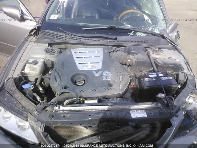 KMHFC46F28A318465 - 2008 HYUNDAI AZERA SE/LIMITED GRAY photo 10