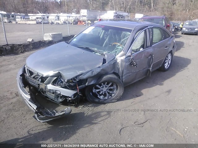 KMHFC46F28A318465 - 2008 HYUNDAI AZERA SE/LIMITED GRAY photo 2