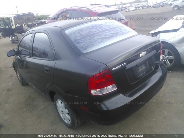 KL1TJ52674B165697 - 2004 CHEVROLET AVEO LS 黑色 照片 3