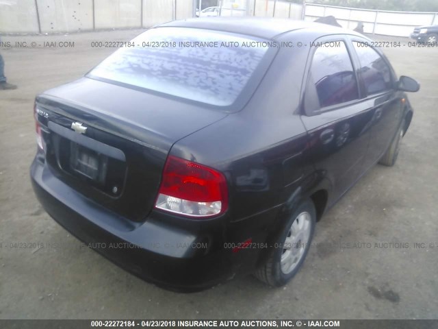 KL1TJ52674B165697 - 2004 CHEVROLET AVEO LS 黑色 照片 4
