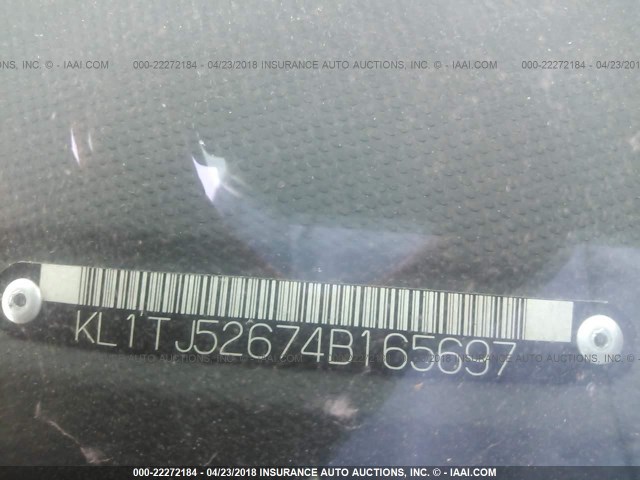 KL1TJ52674B165697 - 2004 CHEVROLET AVEO LS 黑色 照片 9