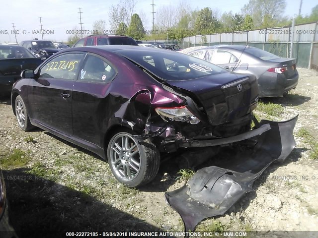 JTKDE177050033253 - 2005 TOYOTA SCION TC 紫色 照片 3