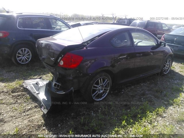 JTKDE177050033253 - 2005 TOYOTA SCION TC 紫色 照片 4
