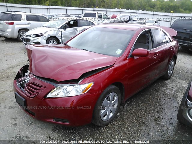 4T1BE46K89U373766 - 2009 TOYOTA CAMRY SE/LE/XLE RED photo 2