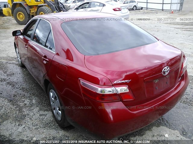 4T1BE46K89U373766 - 2009 TOYOTA CAMRY SE/LE/XLE RED photo 3