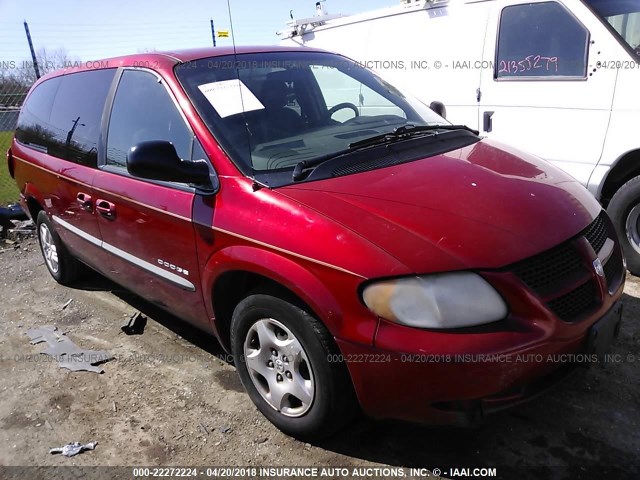 2B4GP44311R421350 - 2001 DODGE GRAND CARAVAN SPORT RED photo 1