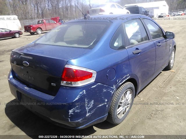 1FAHP35N28W103715 - 2008 FORD FOCUS SE/SEL/SES BLUE photo 6