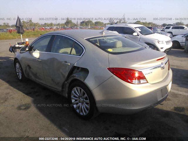 2G4GR5EK0C9170229 - 2012 BUICK REGAL GOLD photo 3