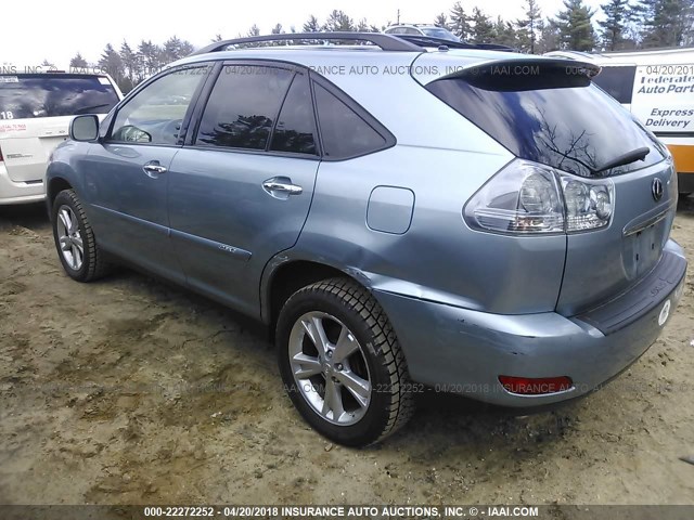 JTJHW31UX82054634 - 2008 LEXUS RX 400H BLUE photo 3